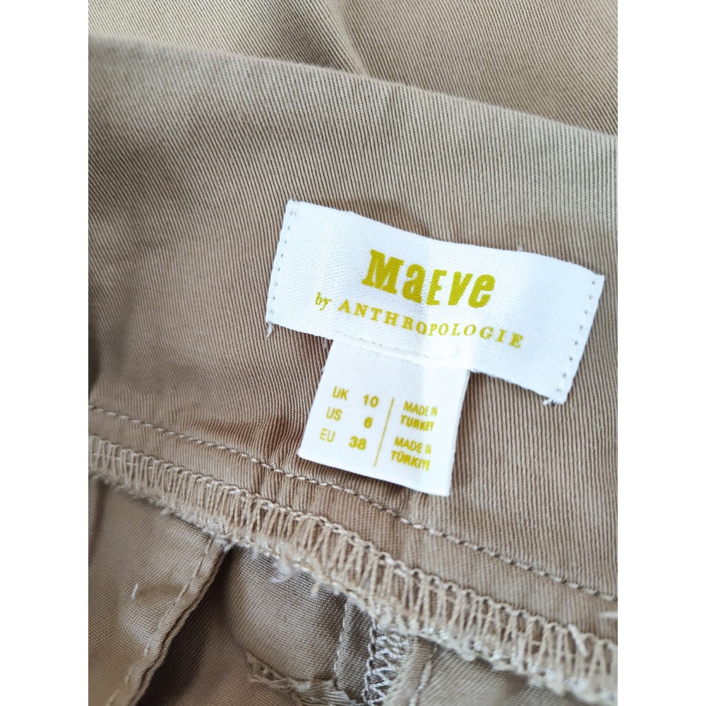 New Maeve Anthropologie Pants 6 Wide Leg Cropped High Rise Paperbag Culottes NWT - Picture 8 of 9